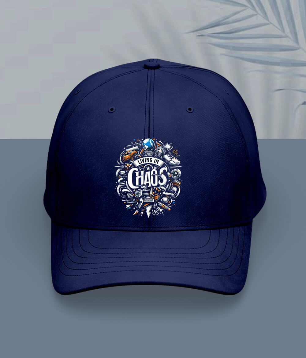 Navy Blue Living In Chaos Cap