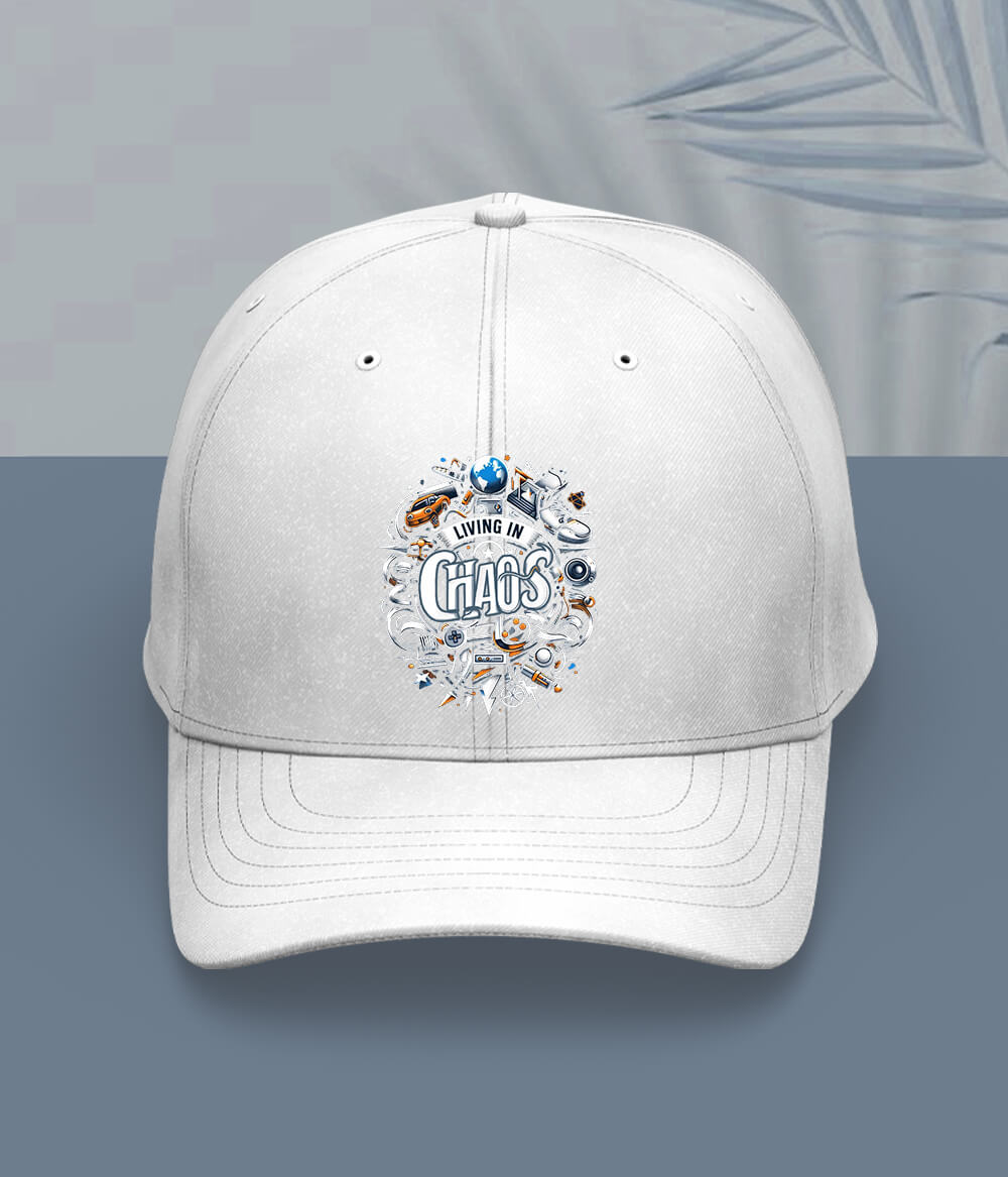 White Living In Chaos Cap