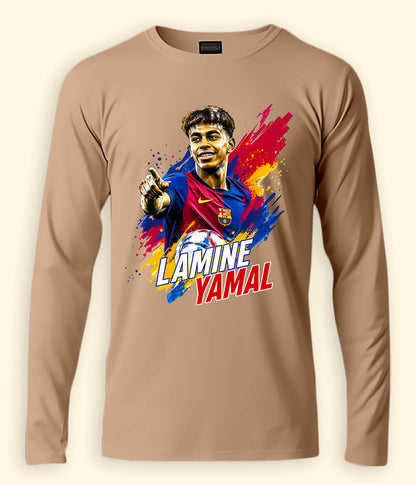 Long Sleeve  Lamine Yamal Barcelona Graphic T-Shirt