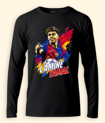 Long Sleeve  Lamine Yamal Barcelona Graphic T-Shirt