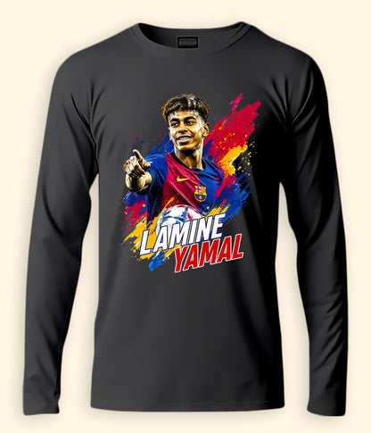 Long Sleeve  Lamine Yamal Barcelona Graphic T-Shirt