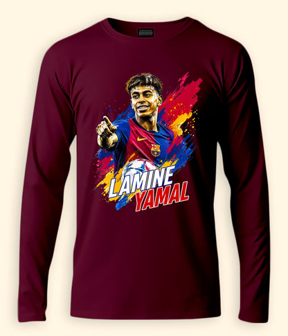 Long Sleeve  Lamine Yamal Barcelona Graphic T-Shirt