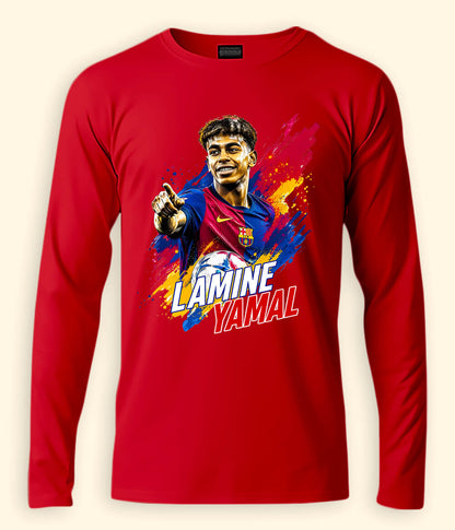 Long Sleeve  Lamine Yamal Barcelona Graphic T-Shirt