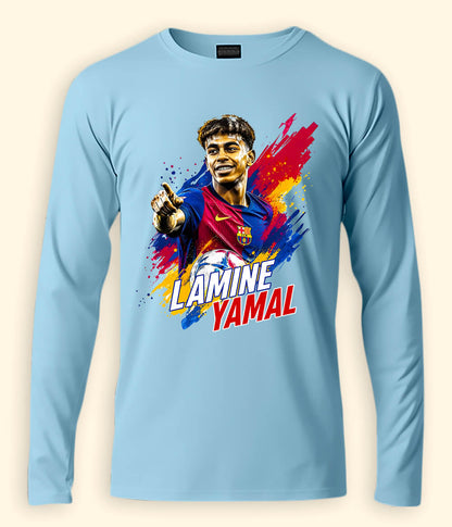 Long Sleeve  Lamine Yamal Barcelona Graphic T-Shirt