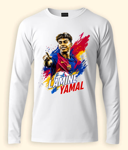 Long Sleeve  Lamine Yamal Barcelona Graphic T-Shirt