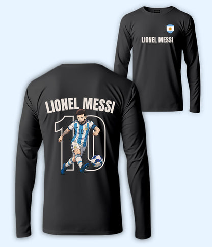 Long Sleeve  Lionel Messi GOAT Football T-Shirt