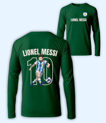 Long Sleeve  Lionel Messi GOAT Football T-Shirt
