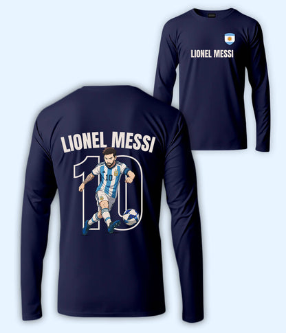 Long Sleeve  Lionel Messi GOAT Football T-Shirt