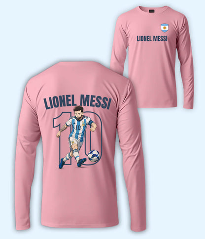 Long Sleeve  Lionel Messi GOAT Football T-Shirt
