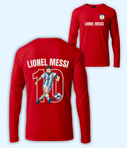 Long Sleeve  Lionel Messi GOAT Football T-Shirt