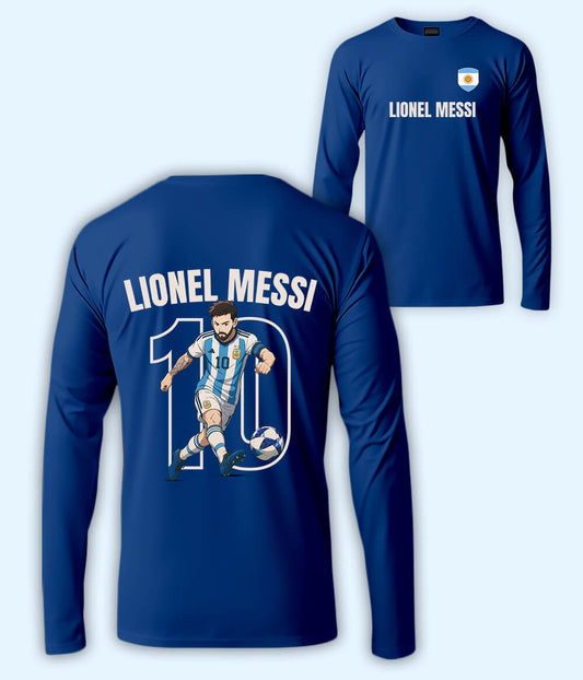 Long Sleeve  Lionel Messi GOAT Football T-Shirt