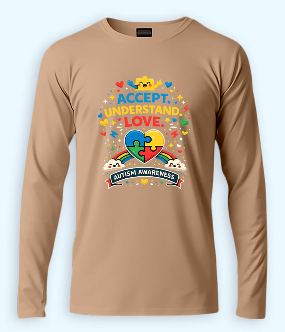 Long Sleeve Autism Awareness T-Shirt (Unisex)