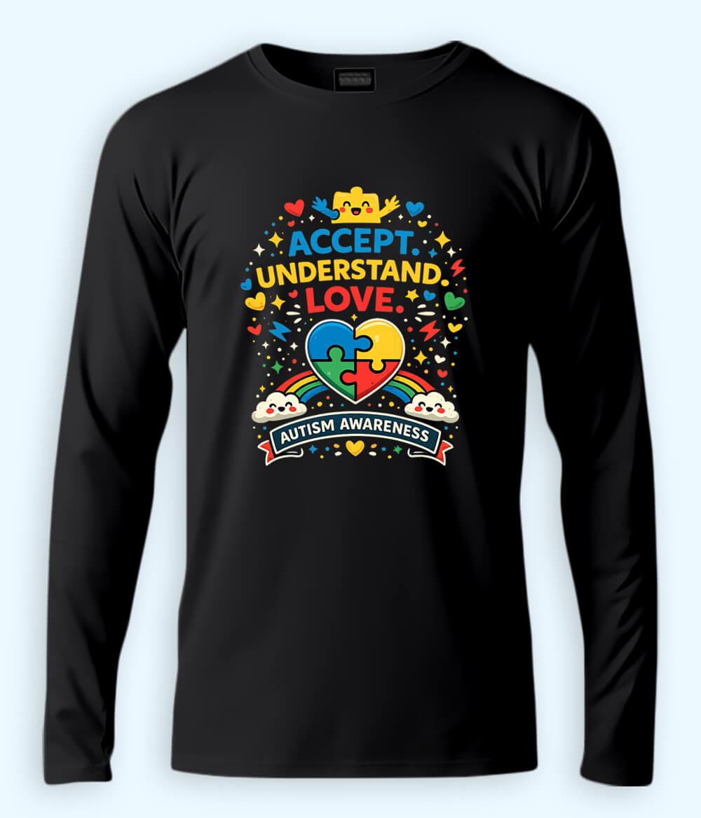 Long Sleeve Autism Awareness T-Shirt (Unisex)