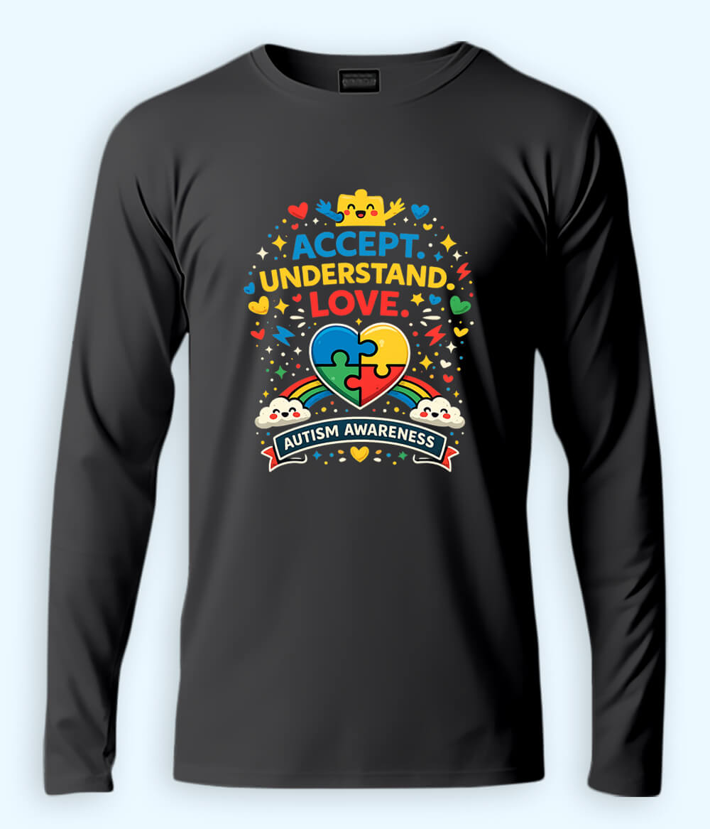 Long Sleeve Autism Awareness T-Shirt (Unisex)