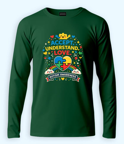 Long Sleeve Autism Awareness T-Shirt (Unisex)