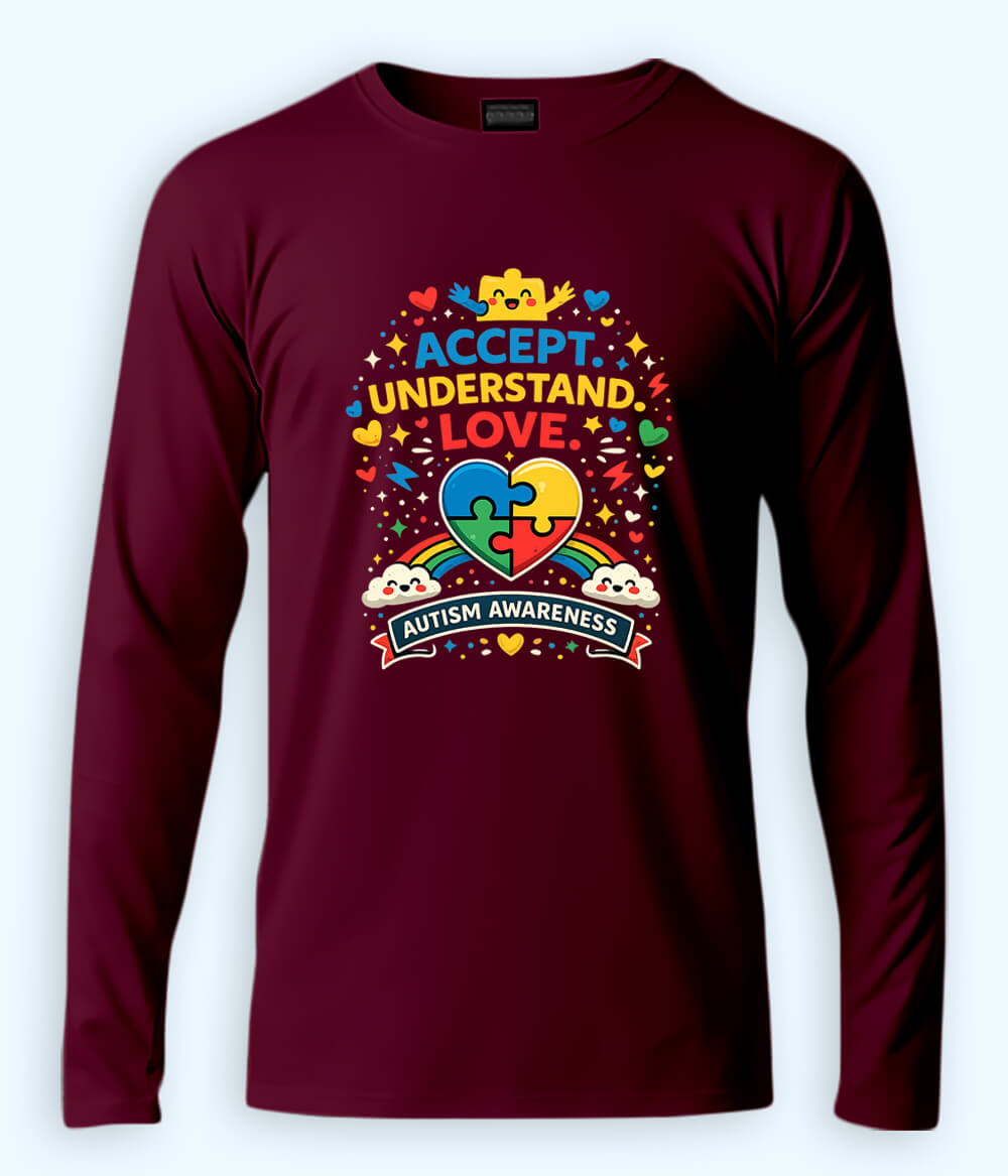 Long Sleeve Autism Awareness T-Shirt (Unisex)