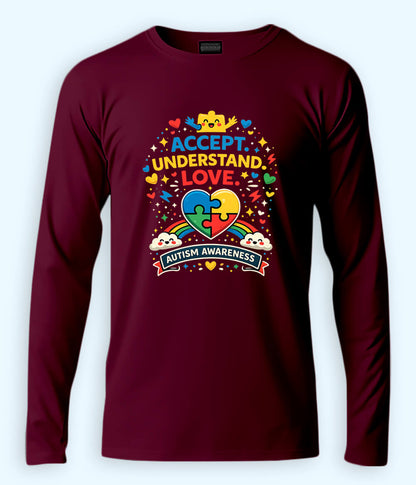 Long Sleeve Autism Awareness T-Shirt (Unisex)