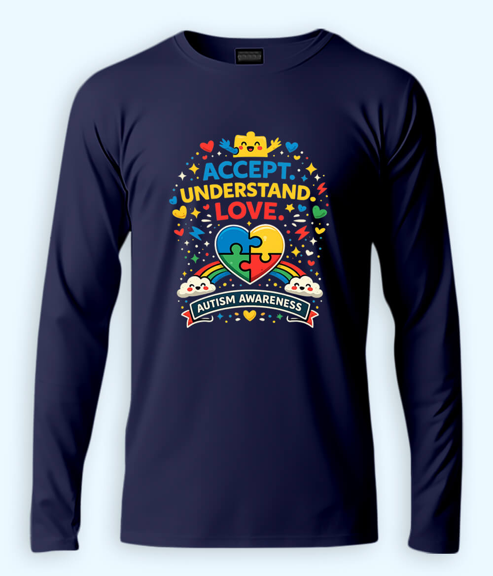 Long Sleeve Autism Awareness T-Shirt (Unisex)