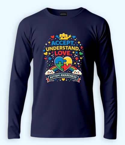 Long Sleeve Autism Awareness T-Shirt (Unisex)