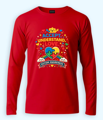 Long Sleeve Autism Awareness T-Shirt (Unisex)