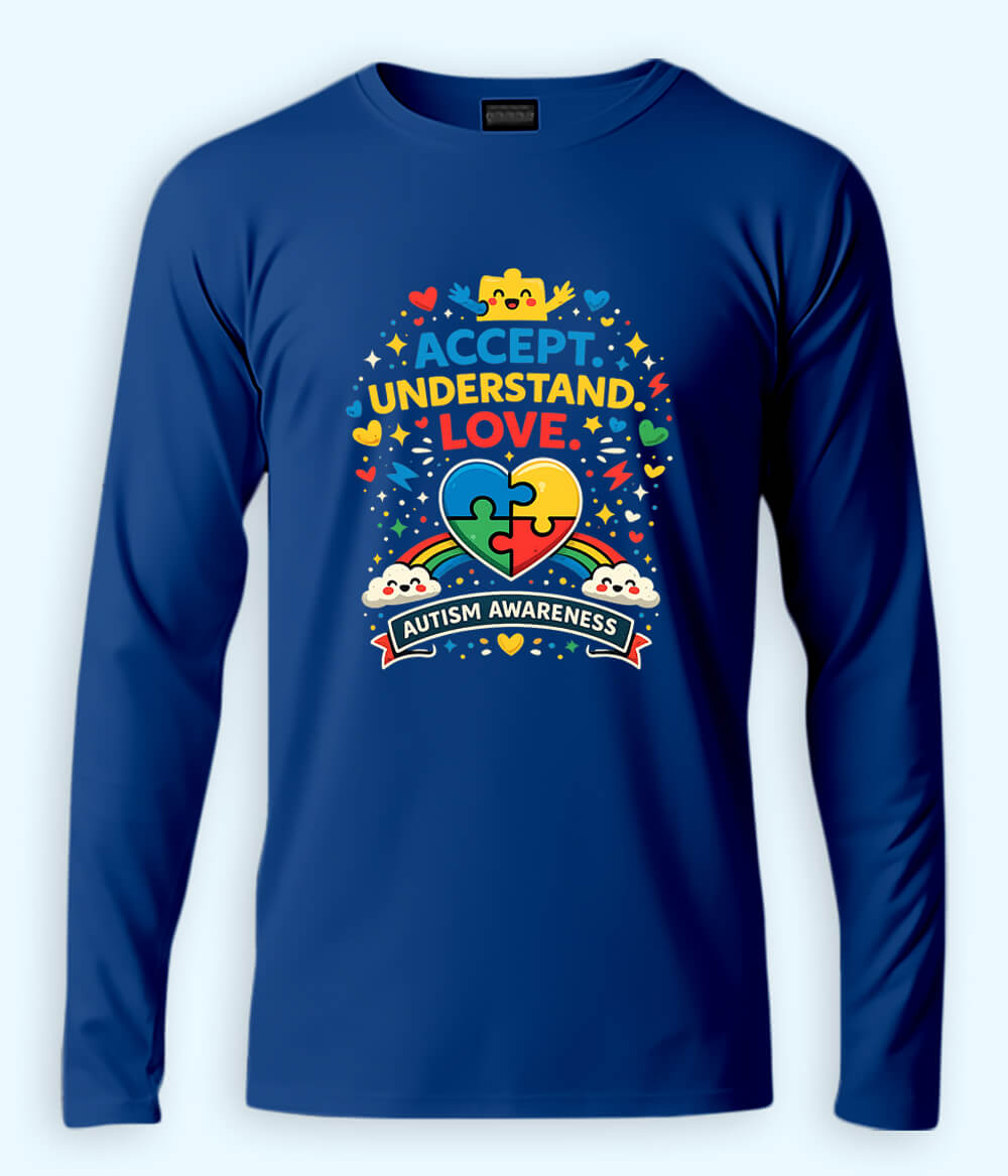 Long Sleeve Autism Awareness T-Shirt (Unisex)