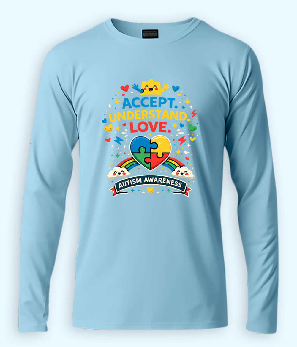 Long Sleeve Autism Awareness T-Shirt (Unisex)
