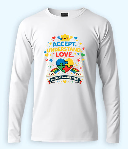 Long Sleeve Autism Awareness T-Shirt (Unisex)