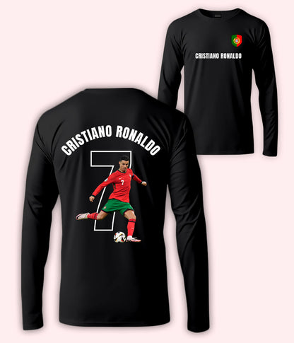 Long Sleeve Cristiano Ronaldo Portugal Football T-Shirt 