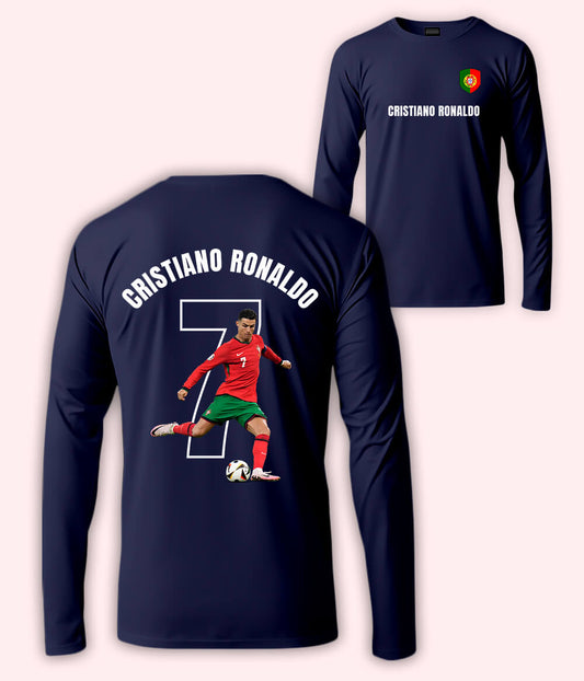 Long Sleeve Cristiano Ronaldo Portugal Football T-Shirt 