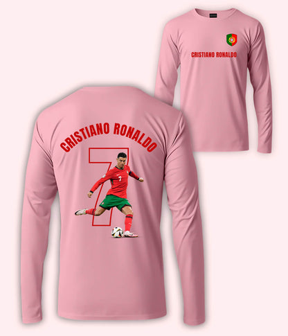 Long Sleeve Cristiano Ronaldo Portugal Football T-Shirt 