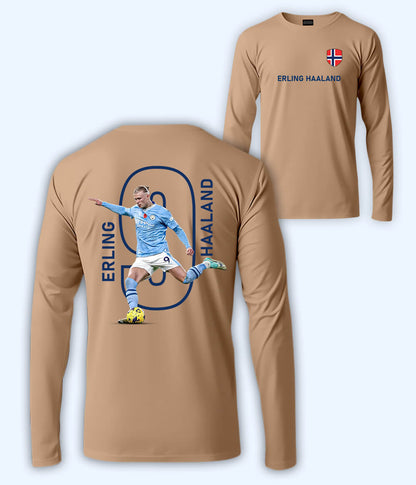 Long Sleeve Erling Haaland Norway Football T-Shirt