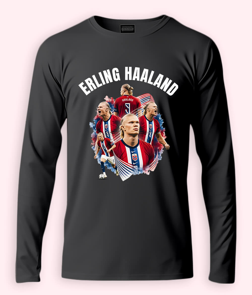 Long Sleeve Erling Haaland Norway Football Shirt