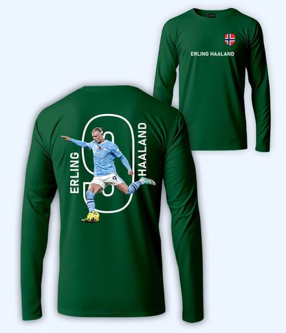 Long Sleeve Erling Haaland Norway Football T-Shirt