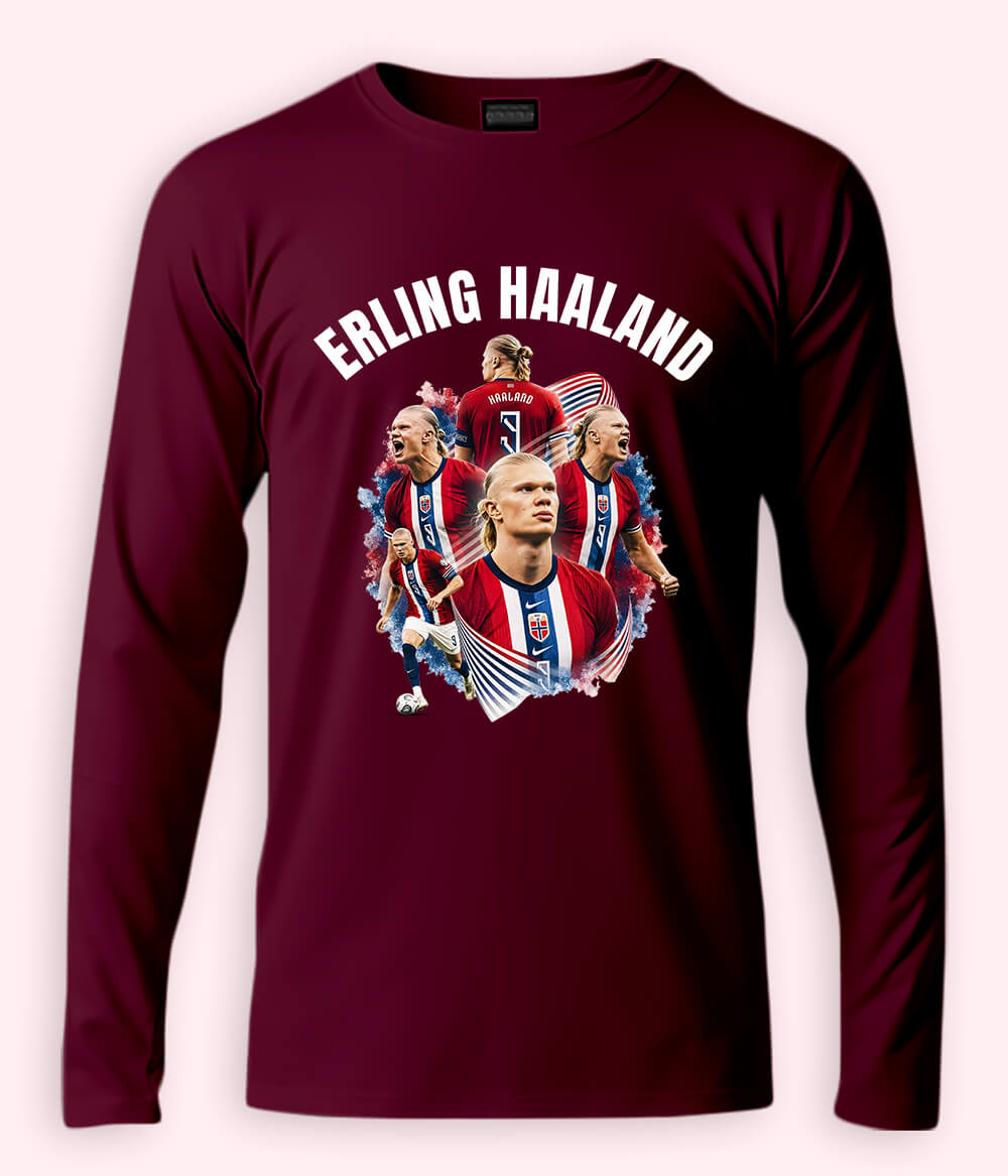 Long Sleeve Erling Haaland Norway Football Shirt
