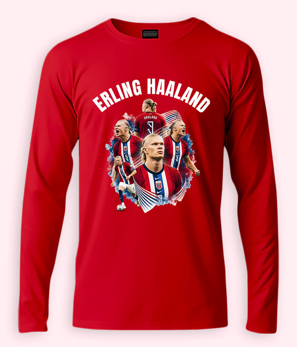 Long Sleeve Erling Haaland Norway Football Shirt