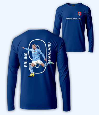 Long Sleeve Erling Haaland Norway Football T-Shirt