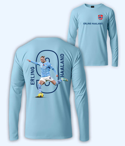 Long Sleeve Erling Haaland Norway Football T-Shirt