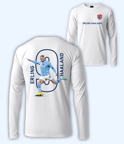 Long Sleeve Erling Haaland Norway Football T-Shirt