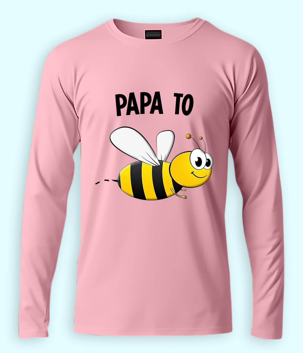 Light Pink Long Sleeve Father T-Shirt