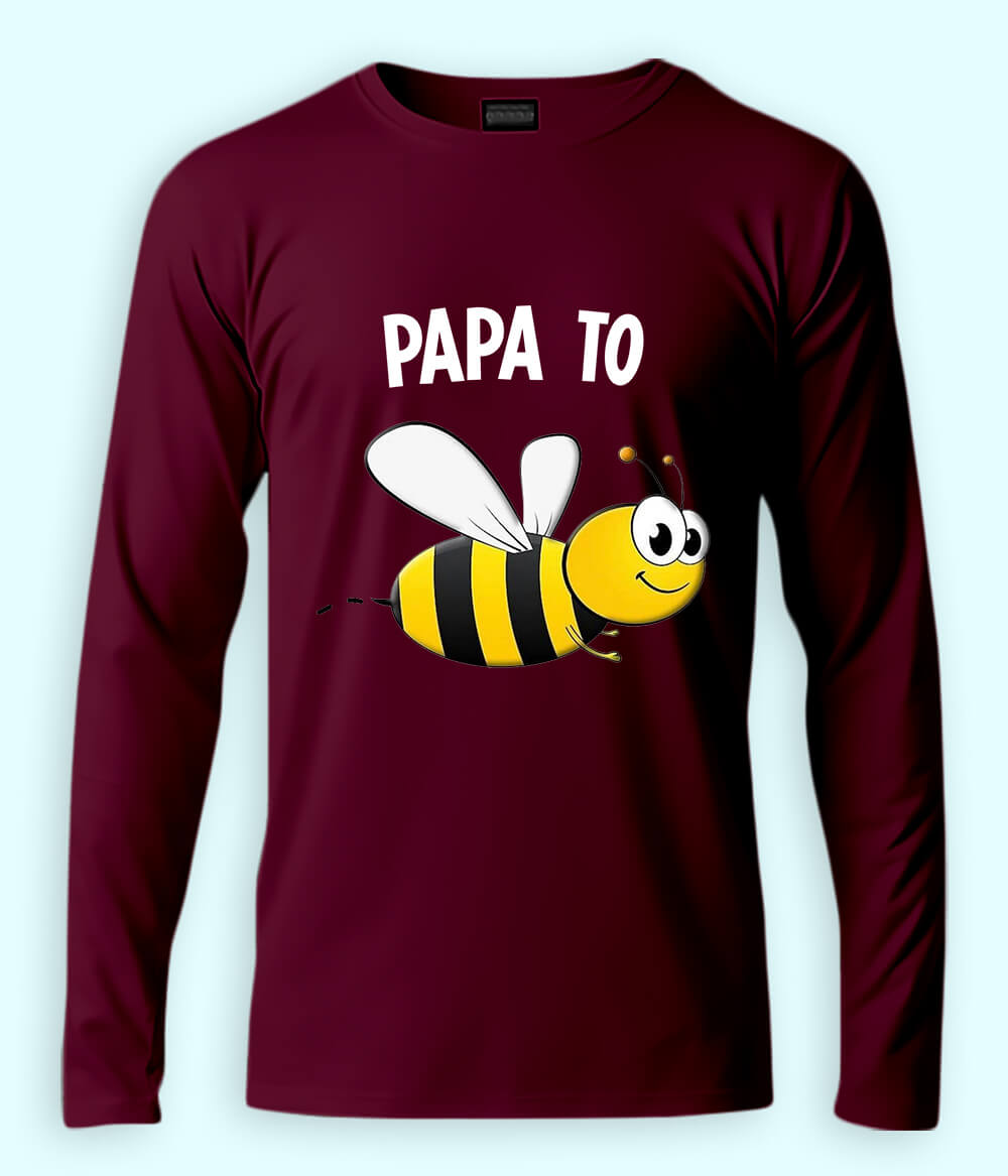 Maroon Long Sleeve Father T-Shirt