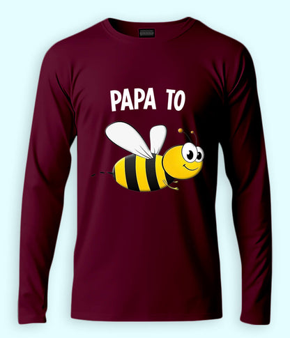 Maroon Long Sleeve Father T-Shirt