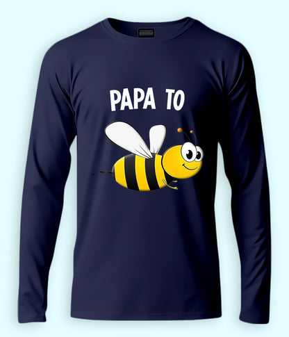 Navy Long Sleeve Father T-Shirt