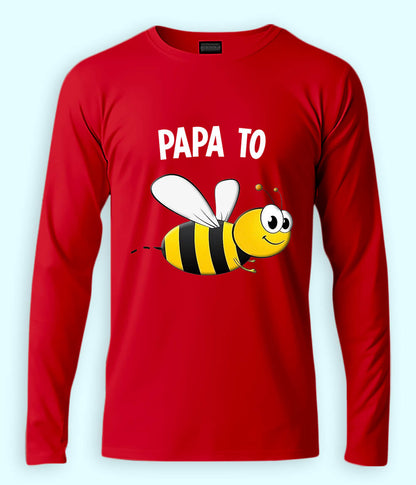 Red Long Sleeve Father T-Shirt