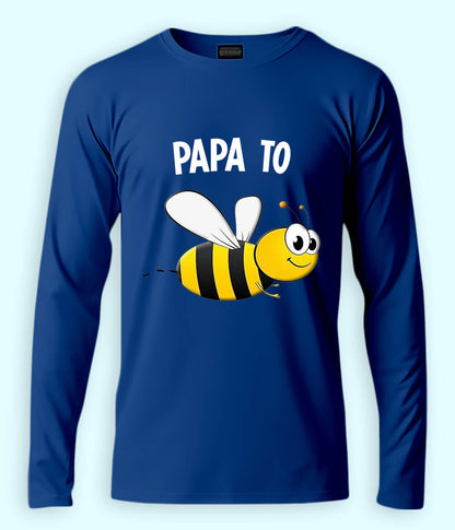 Royal Blue Long Sleeve Father T-Shirt