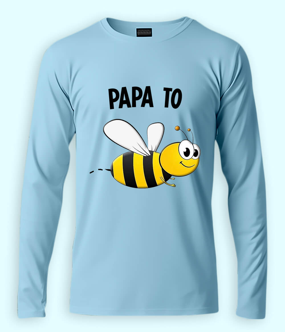 Sky Blue Long Sleeve Father T-Shirt