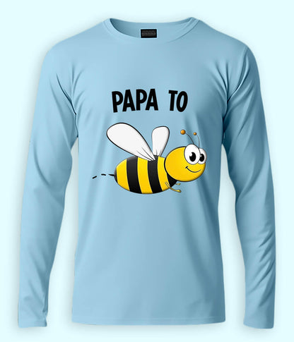 Sky Blue Long Sleeve Father T-Shirt