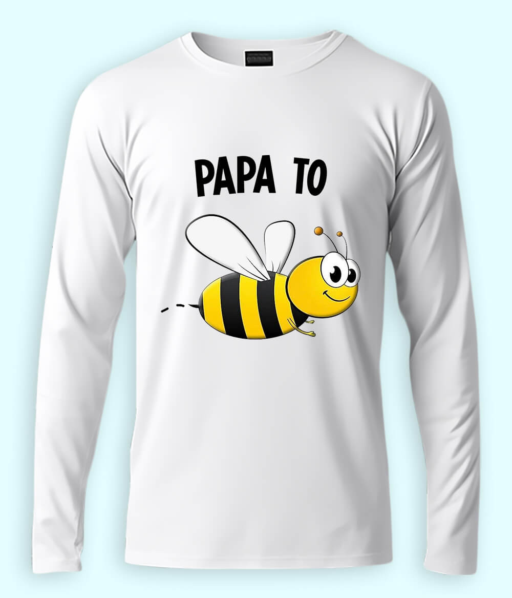 White Long Sleeve Father T-Shirt