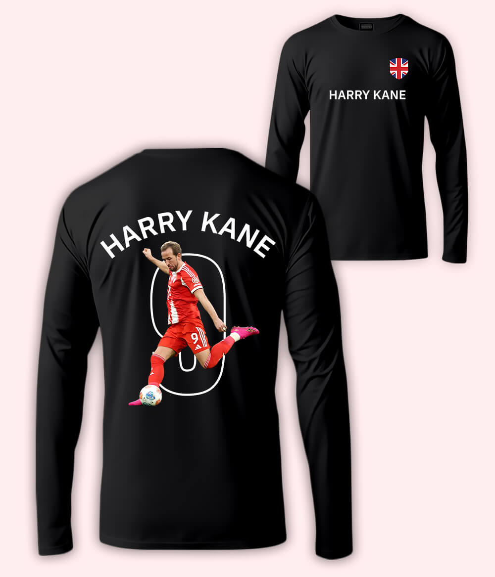Long Sleeve Harry Kane England Football T-Shirt