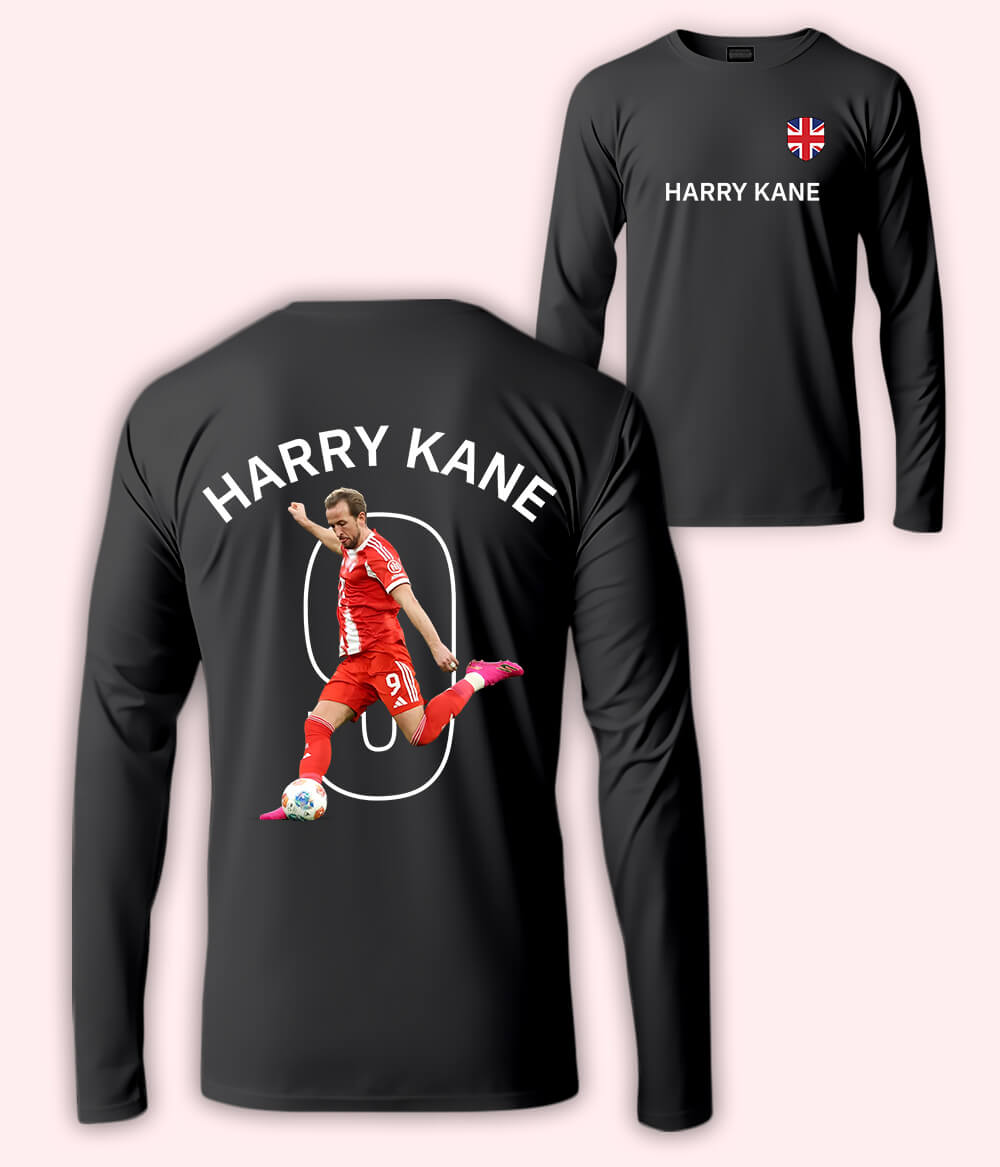 Long Sleeve Harry Kane England Football T-Shirt