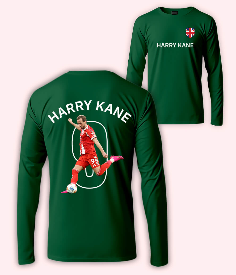 Long Sleeve Harry Kane England Football T-Shirt